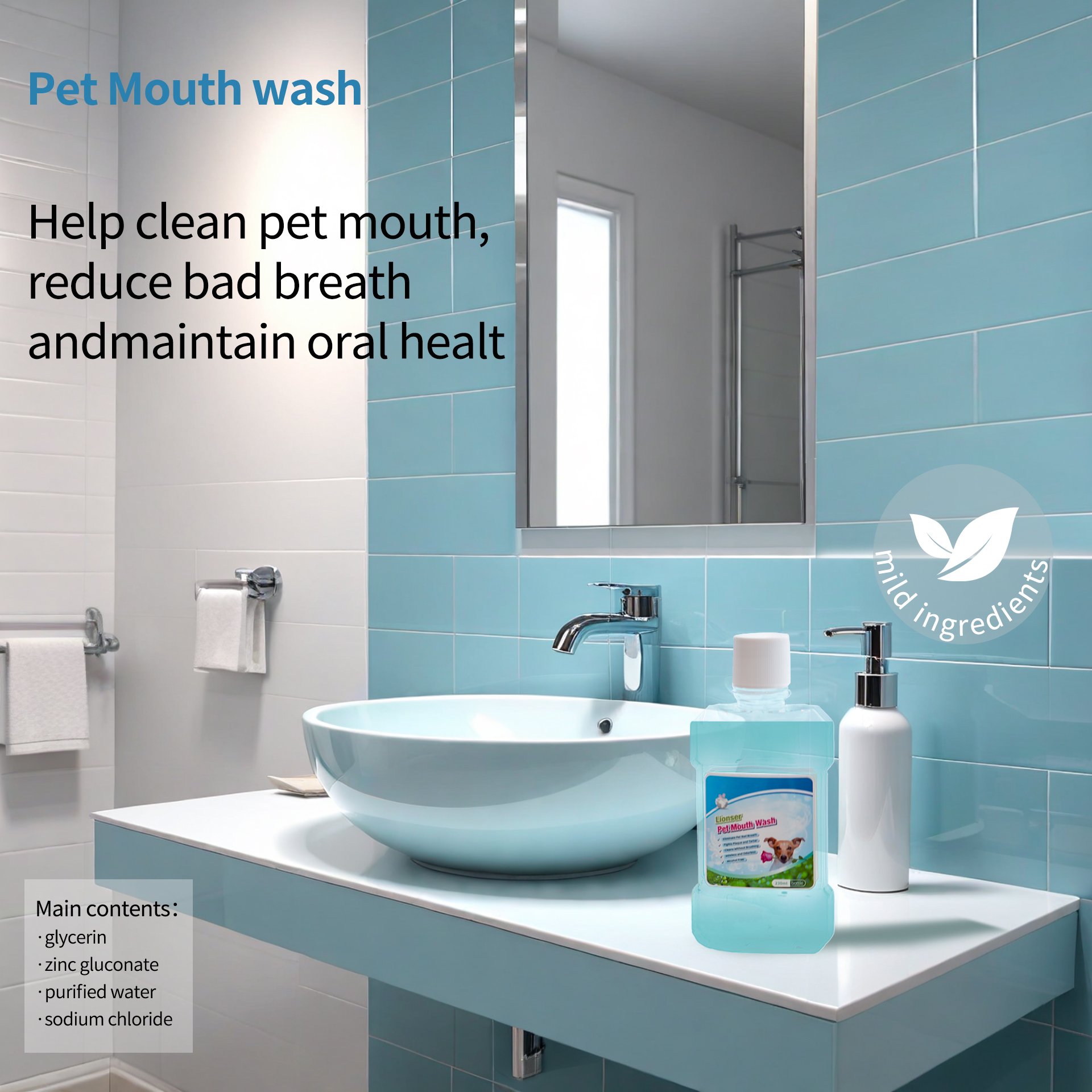 Professional manufacturer dog and cat Breath Freshener Pet Mouthwash Pets Breath Freshener