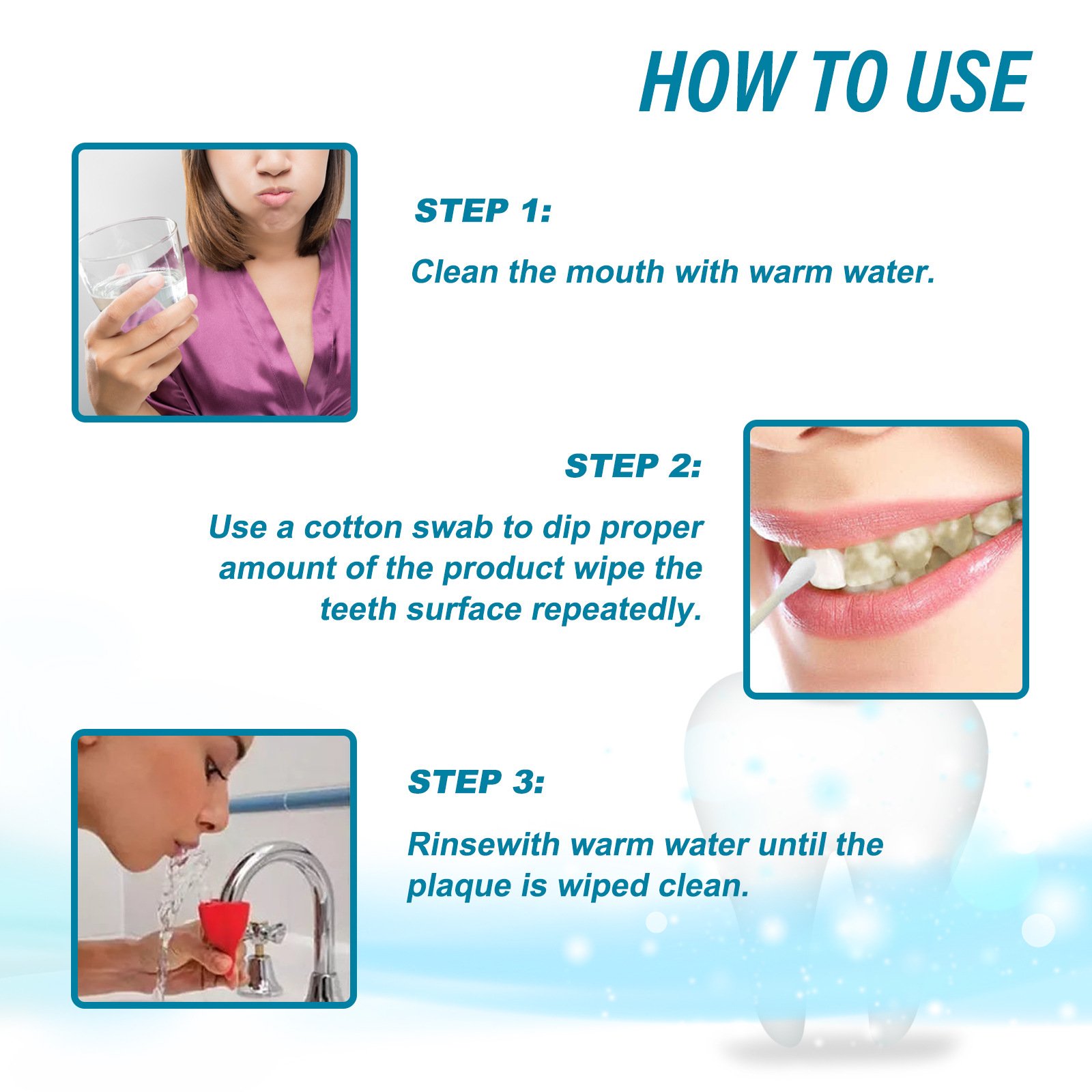 Remove yellow teeth black teeth cigarette stains freshen breath whiten and brigh tooth whitening liquid