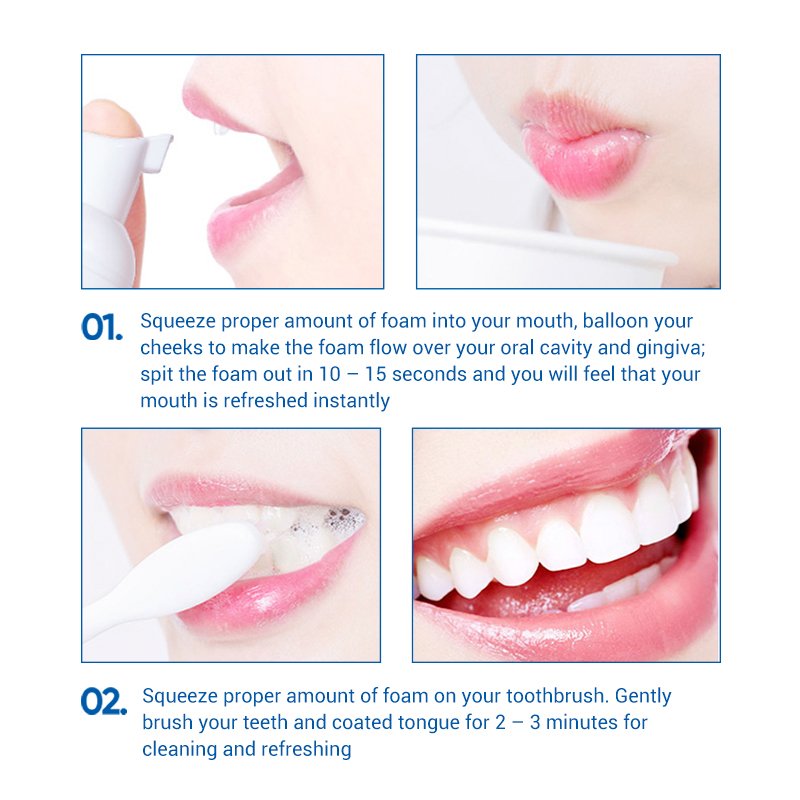 LANBENA Teeth Cleaning Whitening Foam Mousse Remove Teeth Stain Liquid Toothpaste