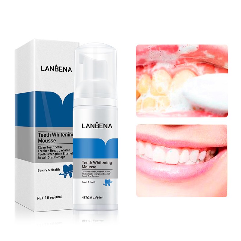 LANBENA Teeth Cleaning Whitening Foam Mousse Remove Teeth Stain Liquid Toothpaste