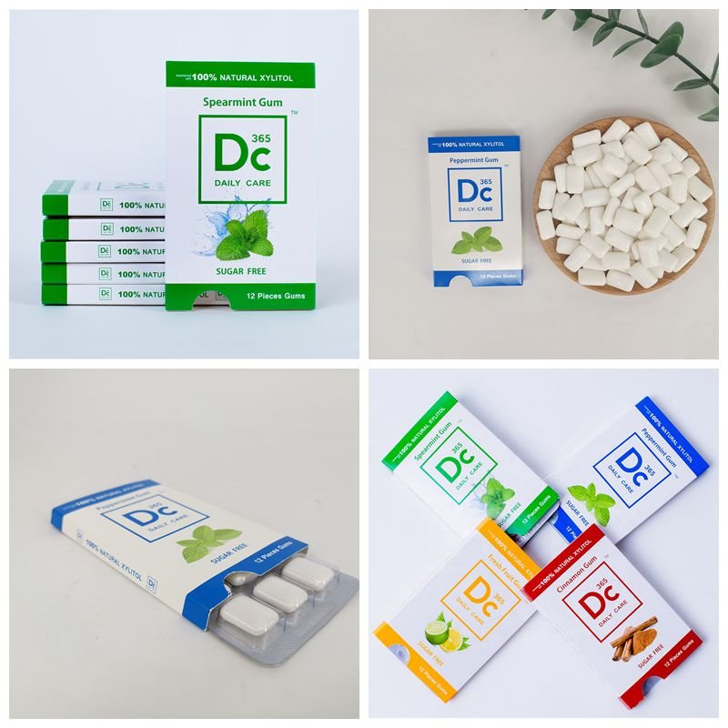 Private Label Service Blister Package 60g 100% Xylitol Chewing Gum