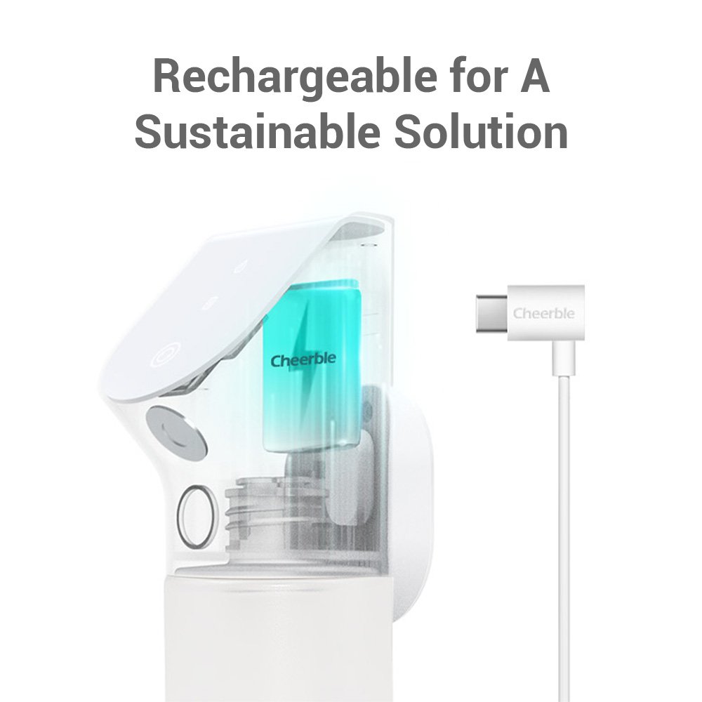 Cheerble 2024 New Arrival Reusable Deodorant Products Wall Mounted Air Freshener Full Automatic Aerosol Deodorizer Despenser