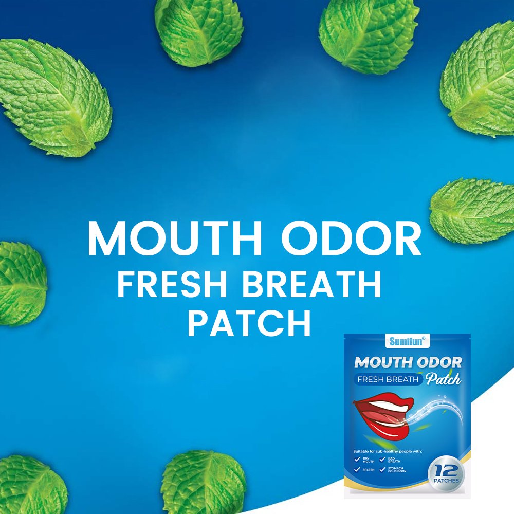 New Sumifun 12 Pieces Herbal Mouth Odor Freshener Patch Keep Breath Fresh Mouth Odor Removal Patch