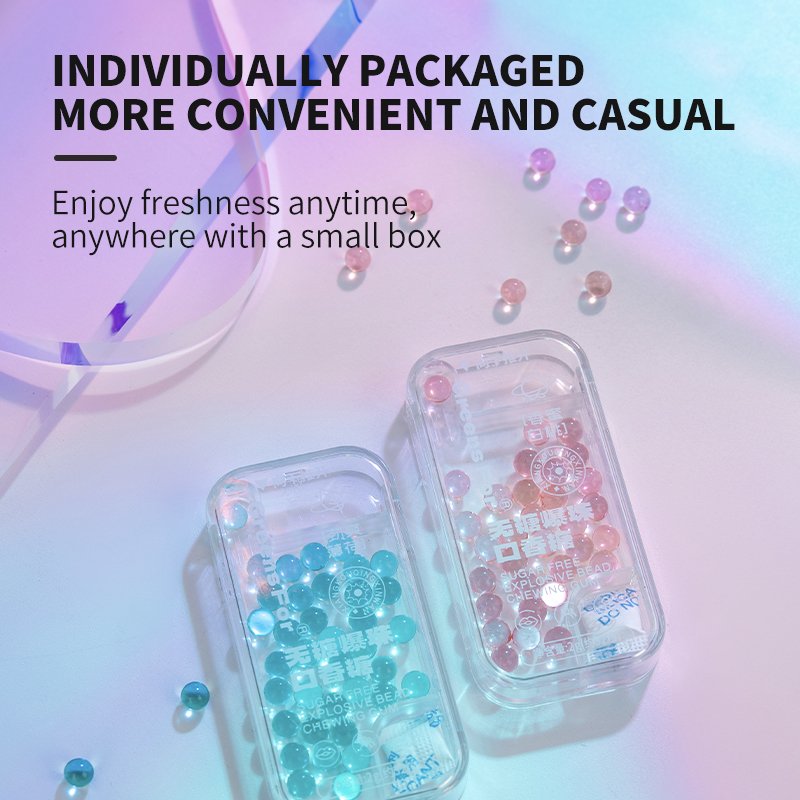 Oral Fresh Mint Lemon Grape Flavor Mouth Fresh Breath Portable Mouth Freshener Oral Remove Smoke capsule balls sugar free