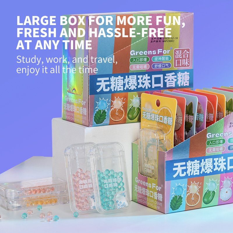 Oral Fresh Mint Lemon Grape Flavor Mouth Fresh Breath Portable Mouth Freshener Oral Remove Smoke capsule balls sugar free