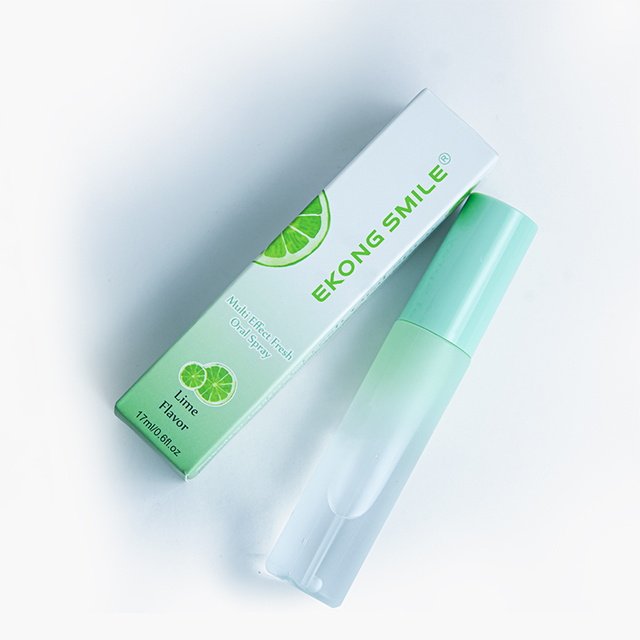 Private Label Mini 17ml Portable Refresher Cool Mint Lime Flavor Fresh Breath Mouth Spray For Oral Care