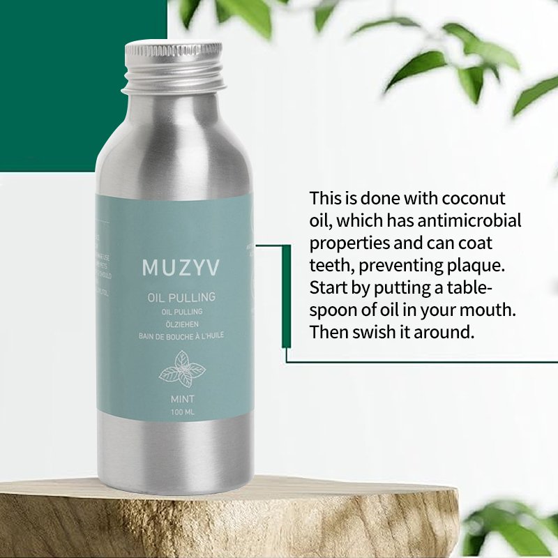 Private label custom dental mouth wash freshen bad breath teeth cleansing coconut mouthwash oil pulling