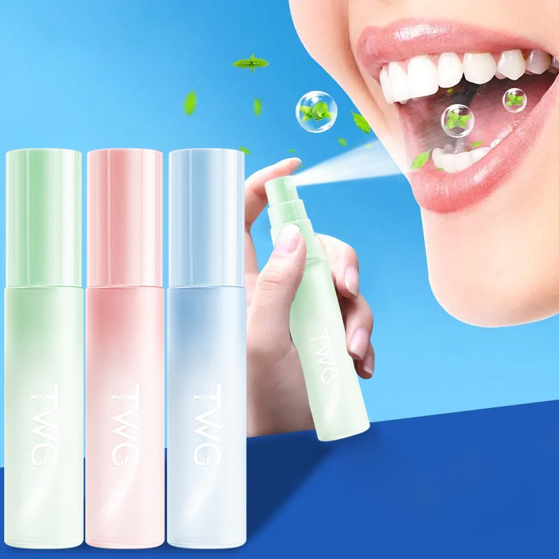 TWG RTS Portable Mouth Refreshing Oral Spray Long Lasting fragrance 3 Scents Probiotics Breath Refresher Mouth Spray