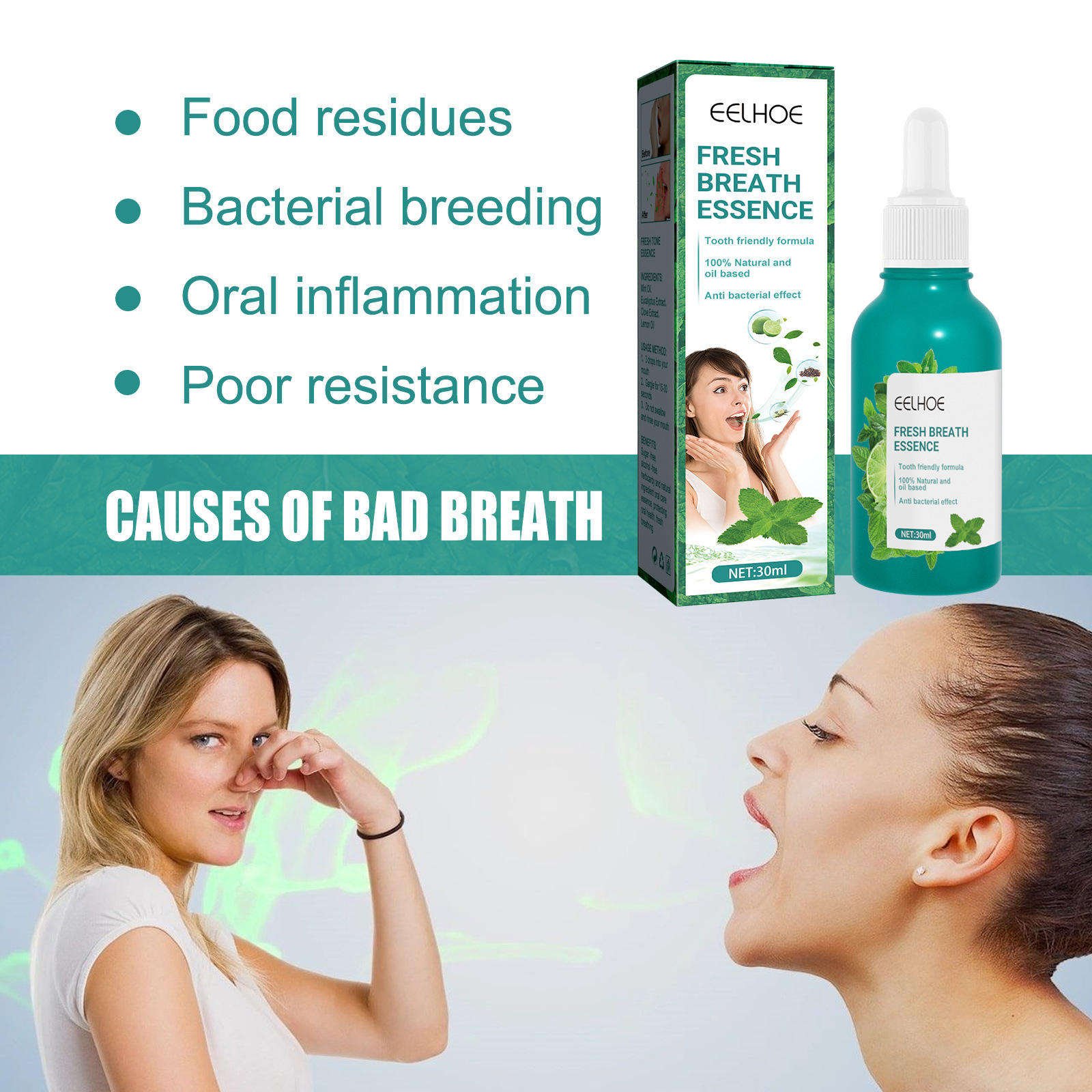 New Mouth Care Product Spray Fresh Breath Mints Essence Eliminates Odor In The Mouth Fresh Breath Clean the Mouth 30ml