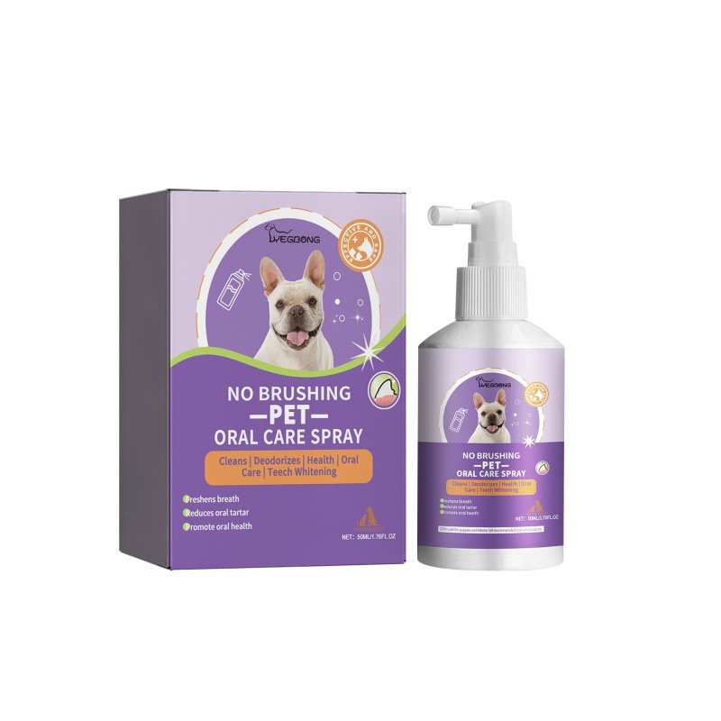Pet Oral Care Spray Dog Mouth Breath Freshener Tooth Stains Removal Cleaning Spray No Brushing For Cats And Pets