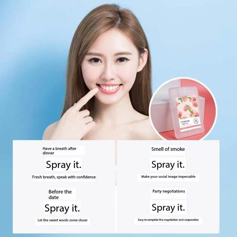 Fresh Breath Month Spray 20ml Peach or Peppermint Taste