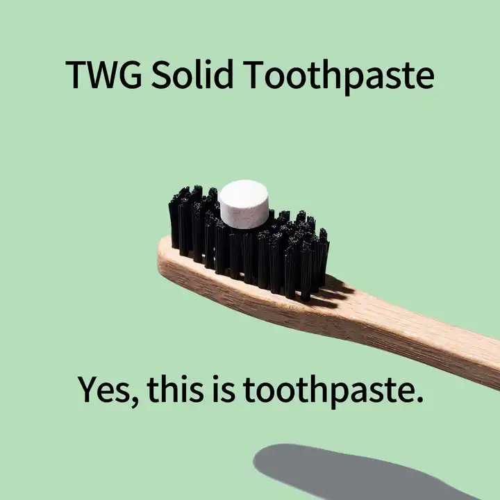 RTS TWG Natural Mint Probiotics Solid Toothpaste Teeth Whitening Cleansing Breath Fresheners Portable Toothpaste Tablets
