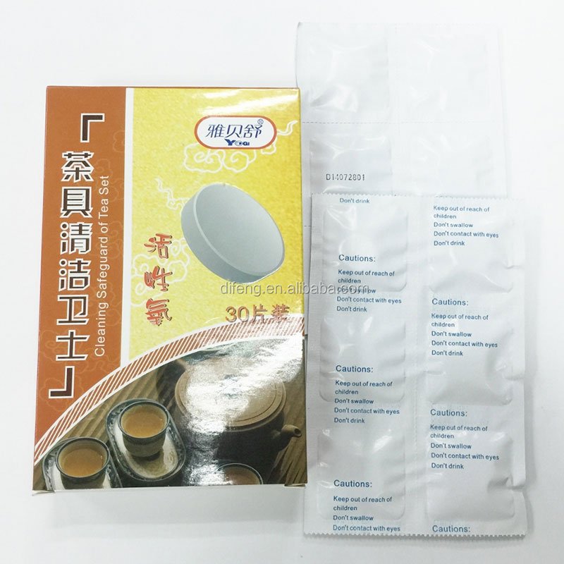 Factory price wholesale cleaning tablets eco friendly Teapot Tea Stain Remover Cleaning Tablet 30 tablets/box