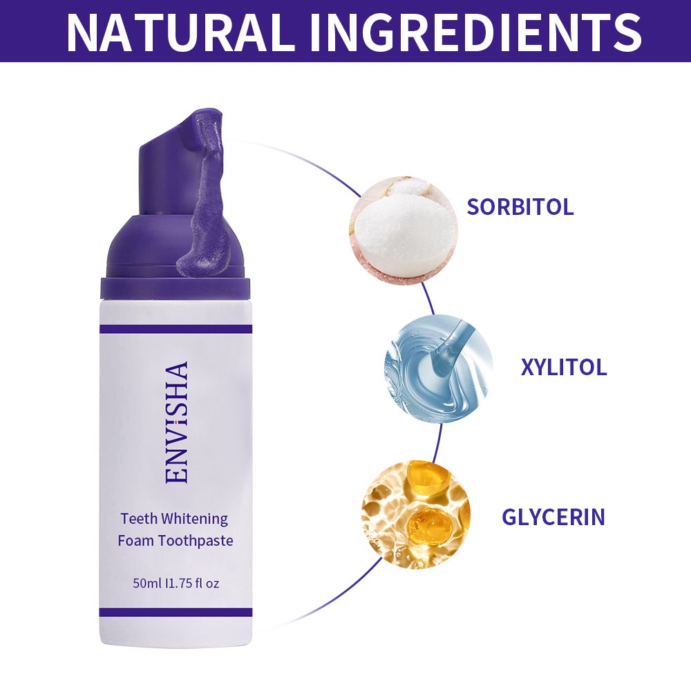 Cheap Purple Teeth Whitening Corrector Mousse Remove Yellow Teeth Purple Tooth Colour Corrector Foam For Teeth Stain Removal