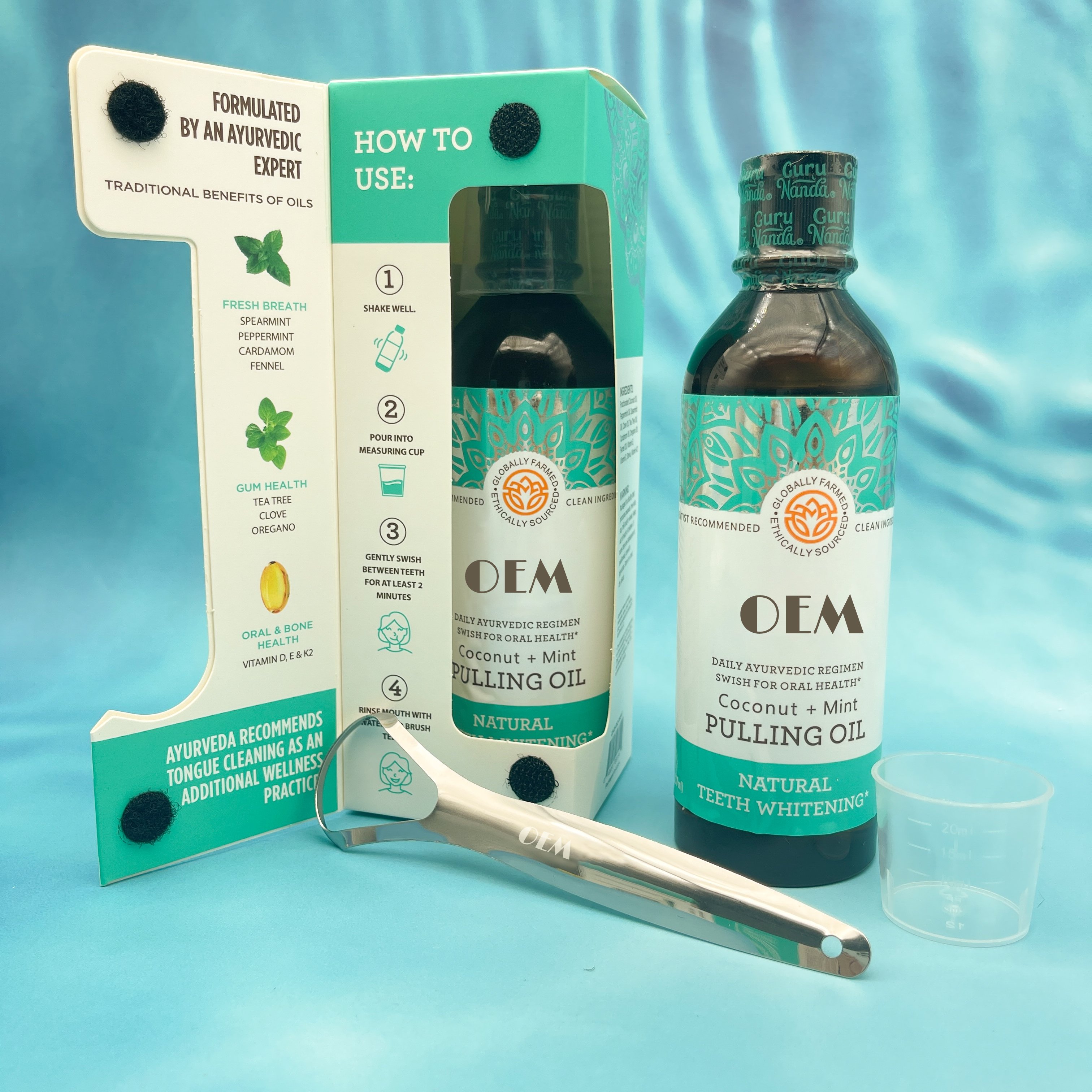 Guru Nan Coconut Oil Mouthwash Natural Supports Healthy Teeth Fresh Breath Oral Care Teeth Whitening Pulling Oil Mouthwash