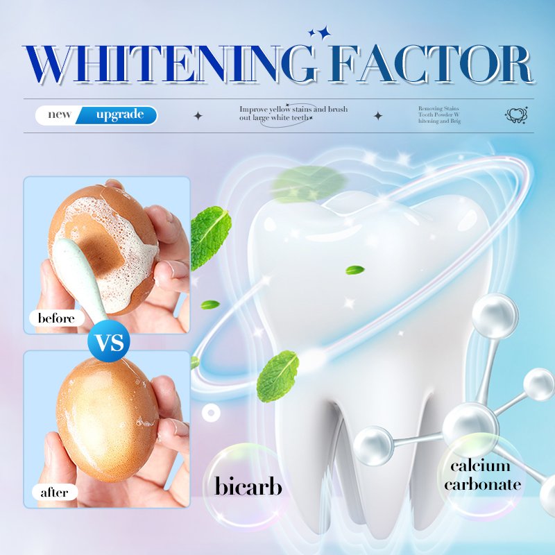 SADOER OEM ODM Activated Deep Clean Mint Freshens Breath Removes Stains Baking tooth powder For Teeth Whitening