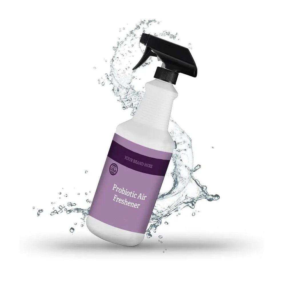 Private Label Probiotic Formula Eliminator Spray 2oz Air Freshener for Trash and Odor Neutralization Made in USA White Label
