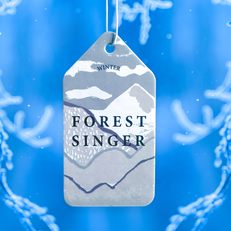 Ready to ship customized paper air freshener cotton paper perfume fragrance scented logo AROMA car air freshener