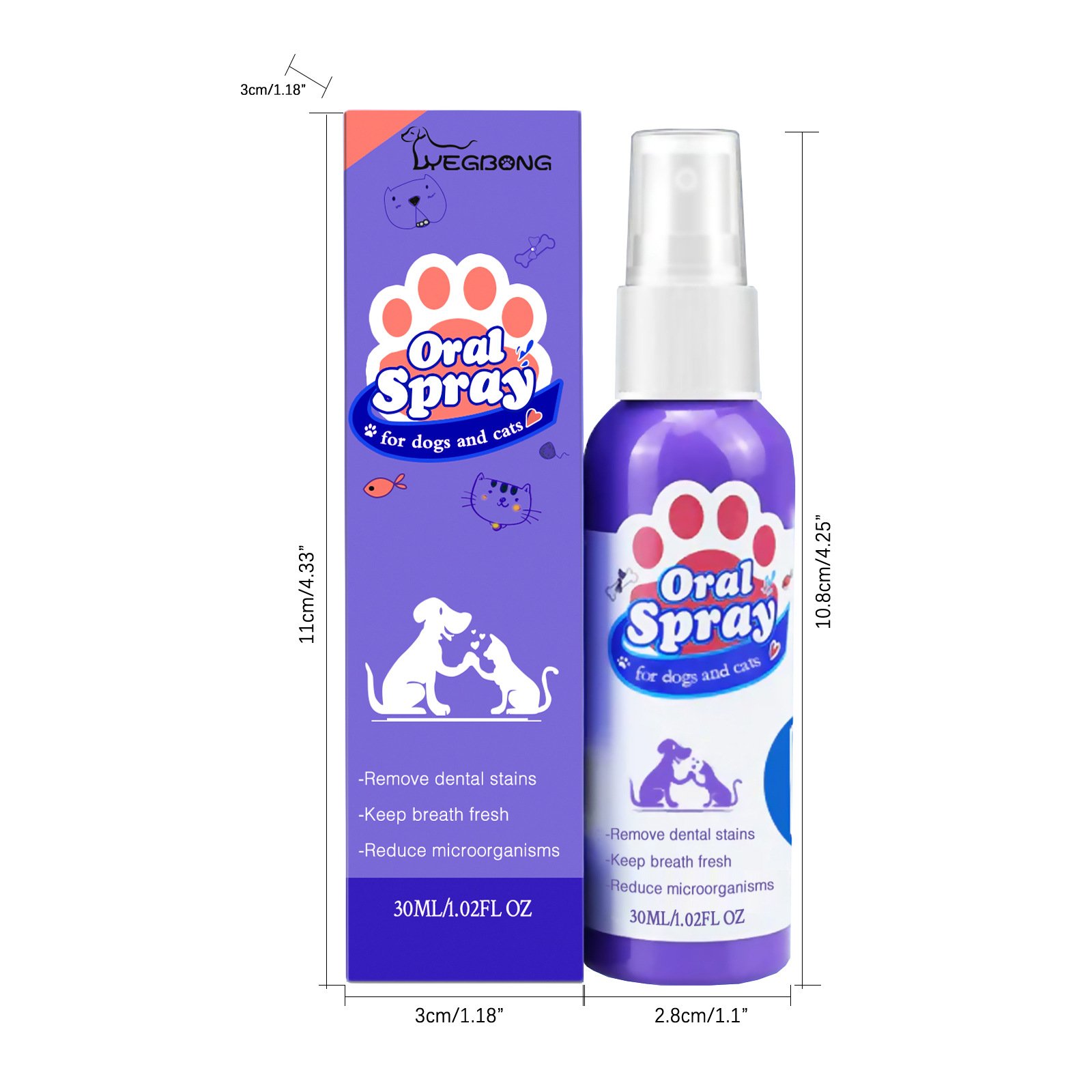 Wholesale Pet Spray Dog Oral Care Bad Breath Teeth Cleaning Breath Freshener Plaque Remover