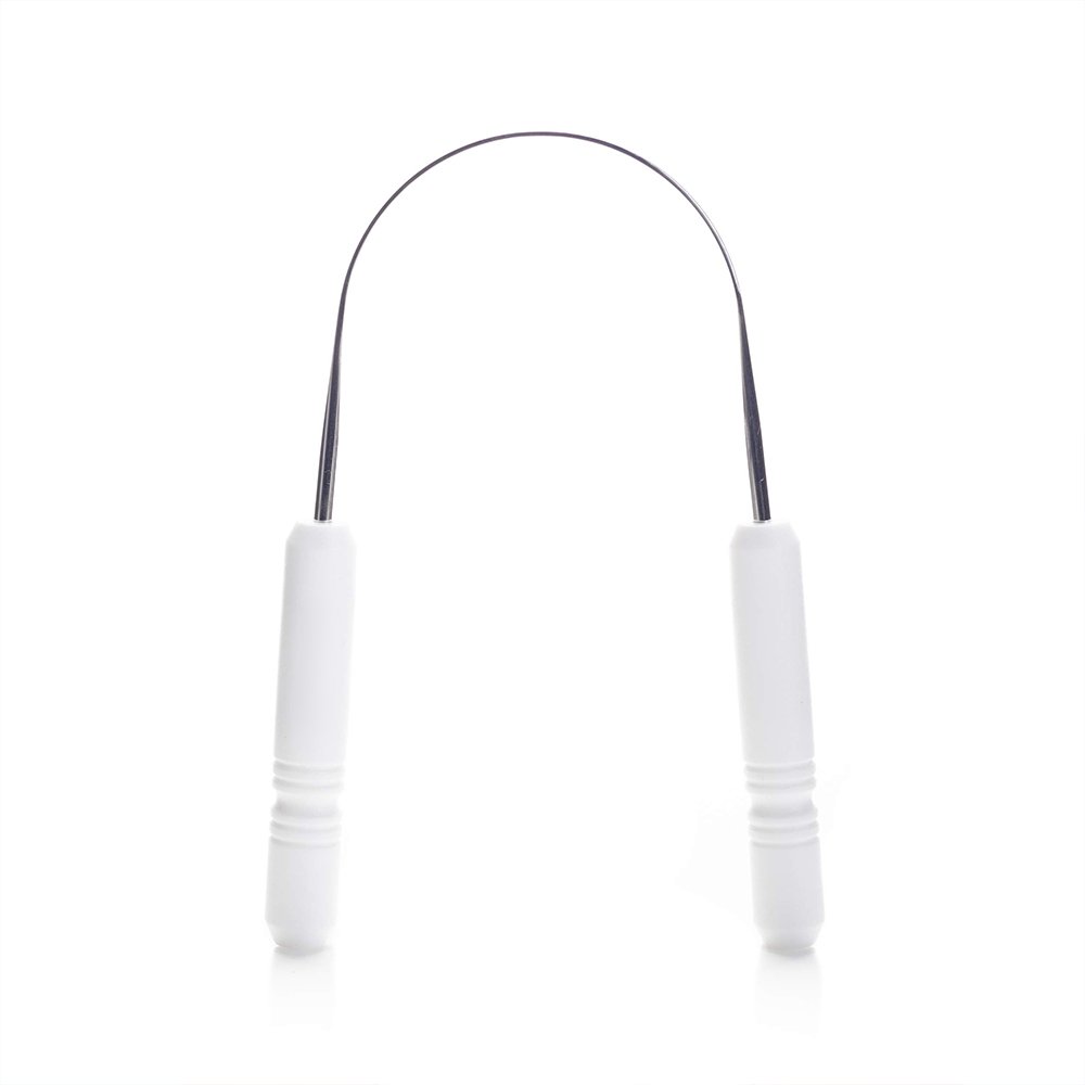 Linen Travel Pouch U Shape Stainless Steel Tongue Cleaner Scraper for Remove Tongue Buildup and Freshen Breath