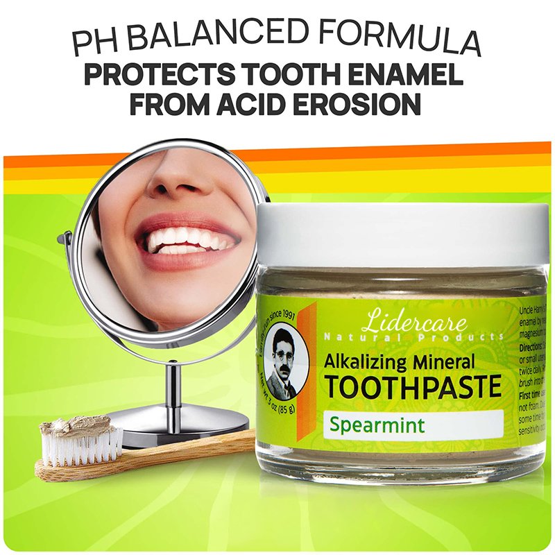 Peppermint Remineralizing Toothpaste Natural Whitening Tooth paste Freshen Breath Promotes Enamel Vegan Fluoride Free Toothpaste