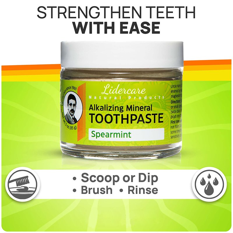 Peppermint Remineralizing Toothpaste Natural Whitening Tooth paste Freshen Breath Promotes Enamel Vegan Fluoride Free Toothpaste