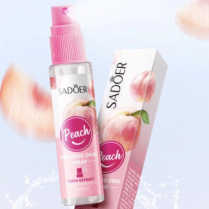 Wholesale Peach Mint Lemon Organic Bad Breath freshener Mouth Fresh Breath Spray Mouth