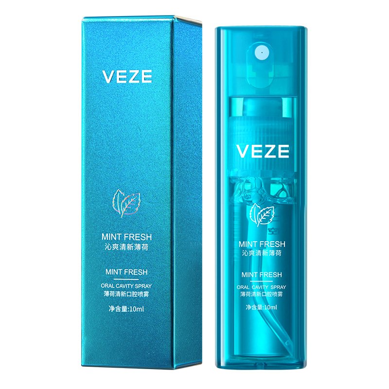 Wholesale VEZE mint and peach extract mouth freshening spray Breath freshener oral spray