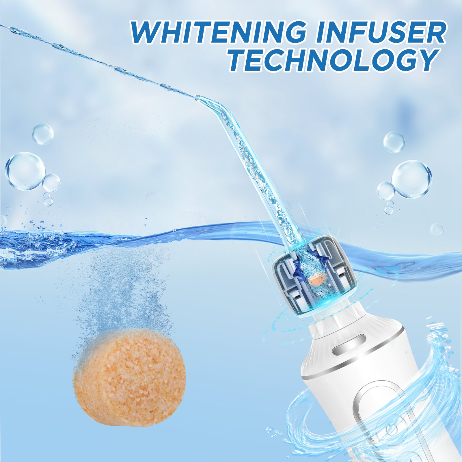 H2ofloss 2023 New Oral Irrigator with Customized Nozzle to Match Oral Freshening Tablets