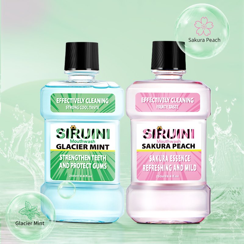 Private Logo New Design Cool Mint Mouthwash Fruit Flavor Sakura 250Ml Mouthwash For Hotel Home Use