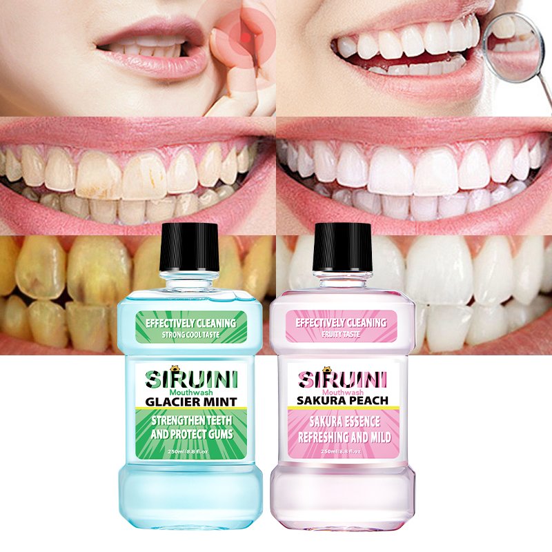 Private Logo New Design Cool Mint Mouthwash Fruit Flavor Sakura 250Ml Mouthwash For Hotel Home Use