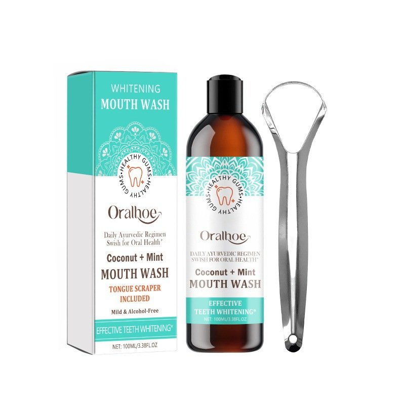 Hot Selling Coconut Oil Pulling Natural Essential Oil and Vitamin E Alcohol Free Mouthwash Fresh Breath Teeth Whitening Oil