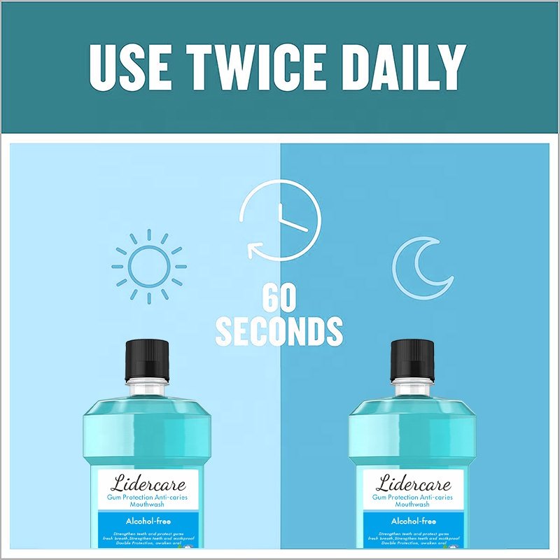 Lidercare OEM 250ML Enjuague bucal Remove mouth residue and freshen breath liquid MOUTHWASH
