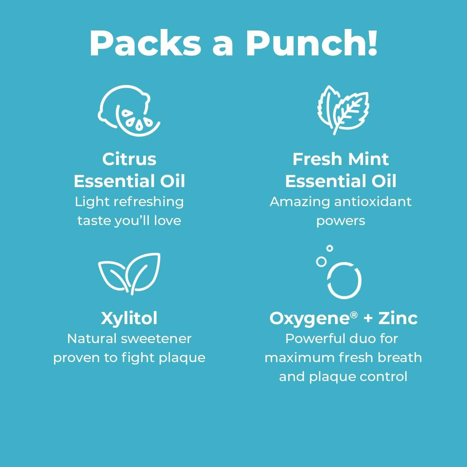 Oxygen Zinc Powerful Duo For Maximum Fresh Breath And Plaque Control Clean Cool Fresh Mouth Odor Removal Toothpaste