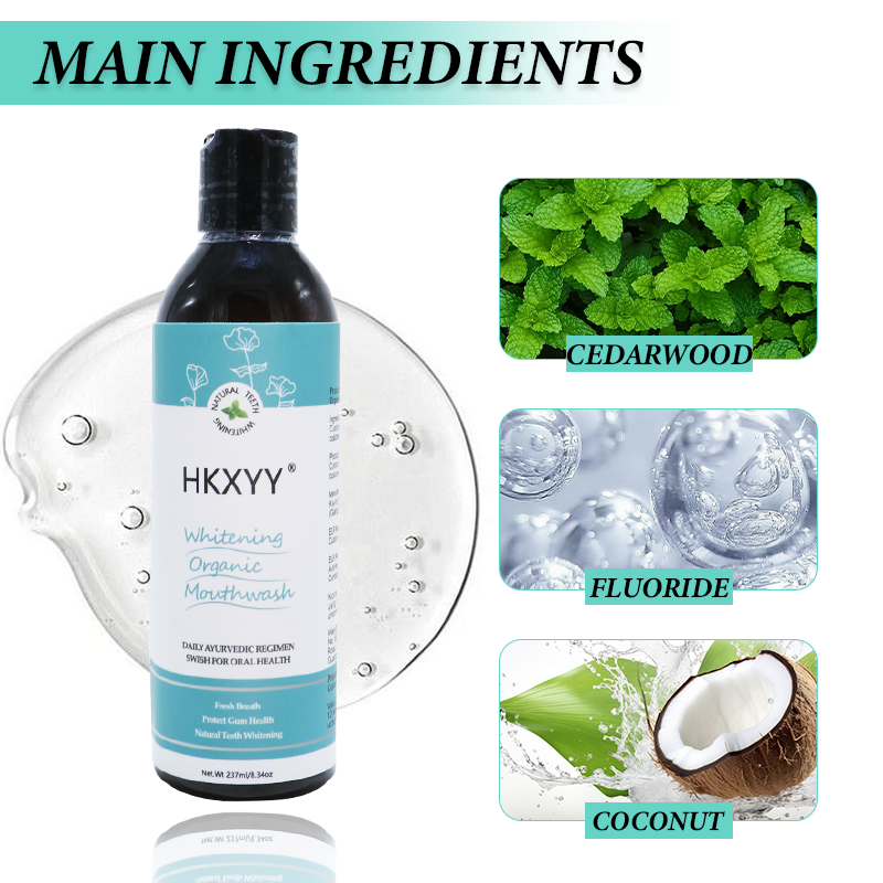 Mouth Wash Oral Care Pulling Oil With Coconut Oil And Peppermint Oil For Oral Health Teeth Whitening Organic Mouthwash