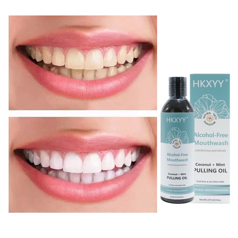 Mouth Wash Oral Care Pulling Oil With Coconut Oil And Peppermint Oil For Oral Health Teeth Whitening Organic Mouthwash