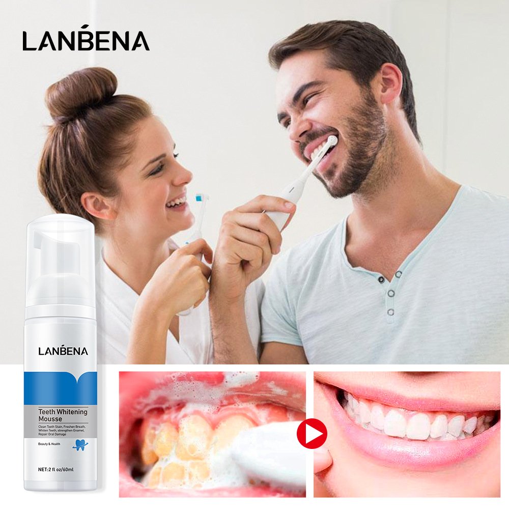 LANBENA Teeth Whitening Freshen Breath Cleaning Teeth Stain Tooth Paste Mousse Foam Fast Shipping