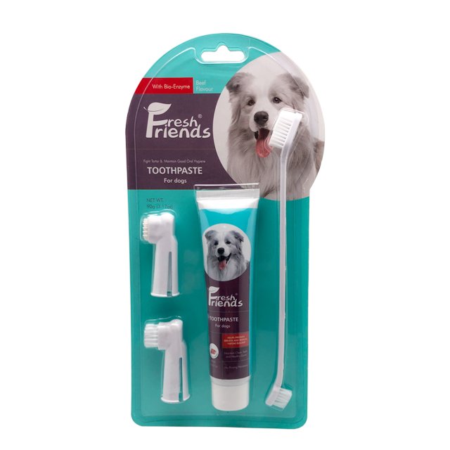 Dog Tooth Cleaning Kit Toothpaste & Toothbrushes