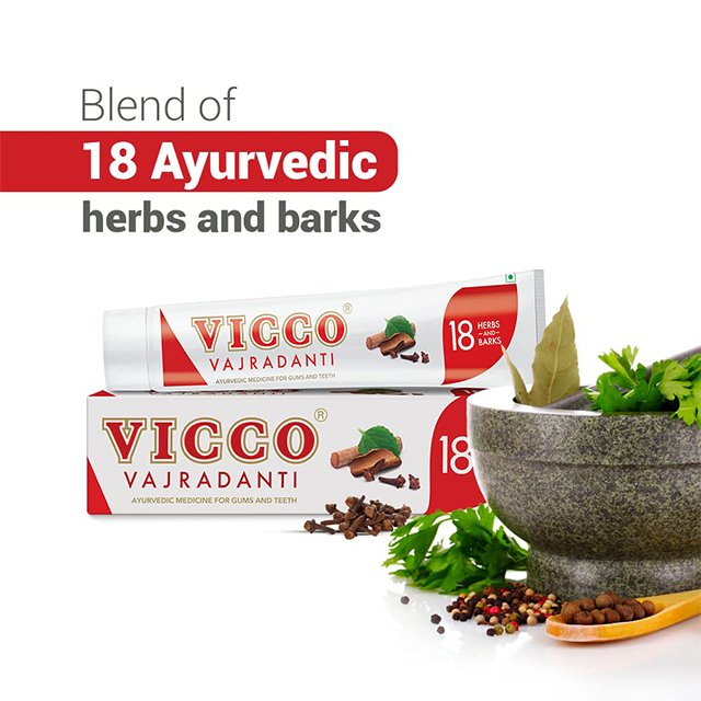 Vicco Vajardanti Herbal Toothpaste 18 Herbs and Barks - 150g