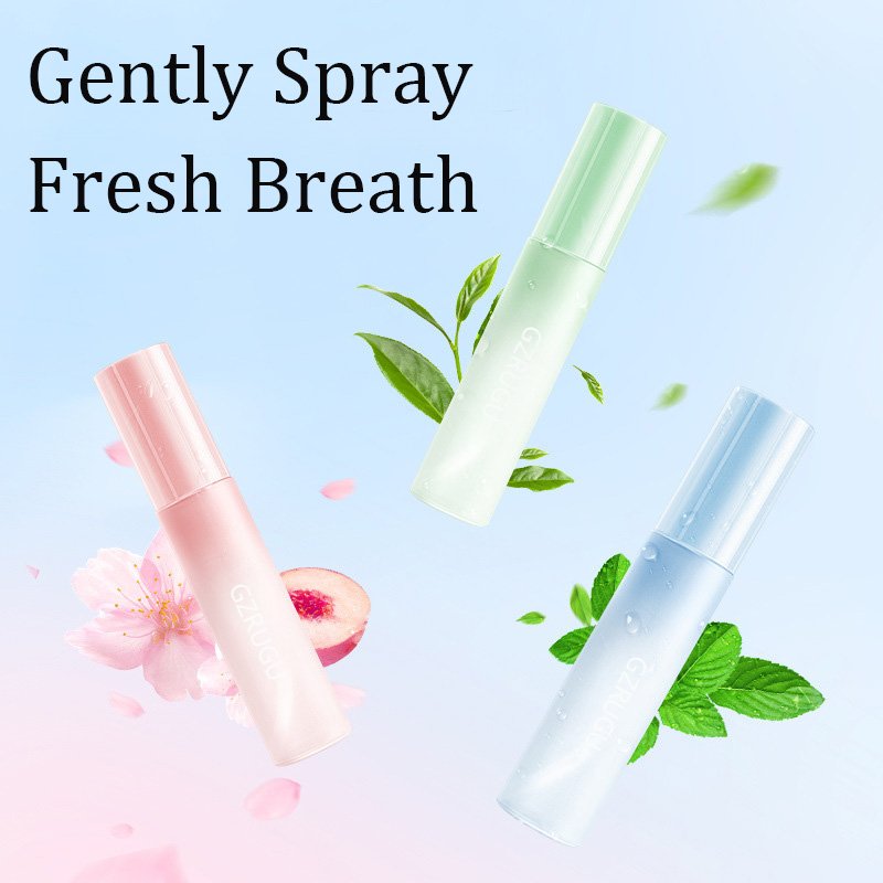 Custom Logo Portable Travel Size Oral Spray Bottle Natural Mint Oral Breath Spray Fresheners Breath Removal Bad Breath Mouth