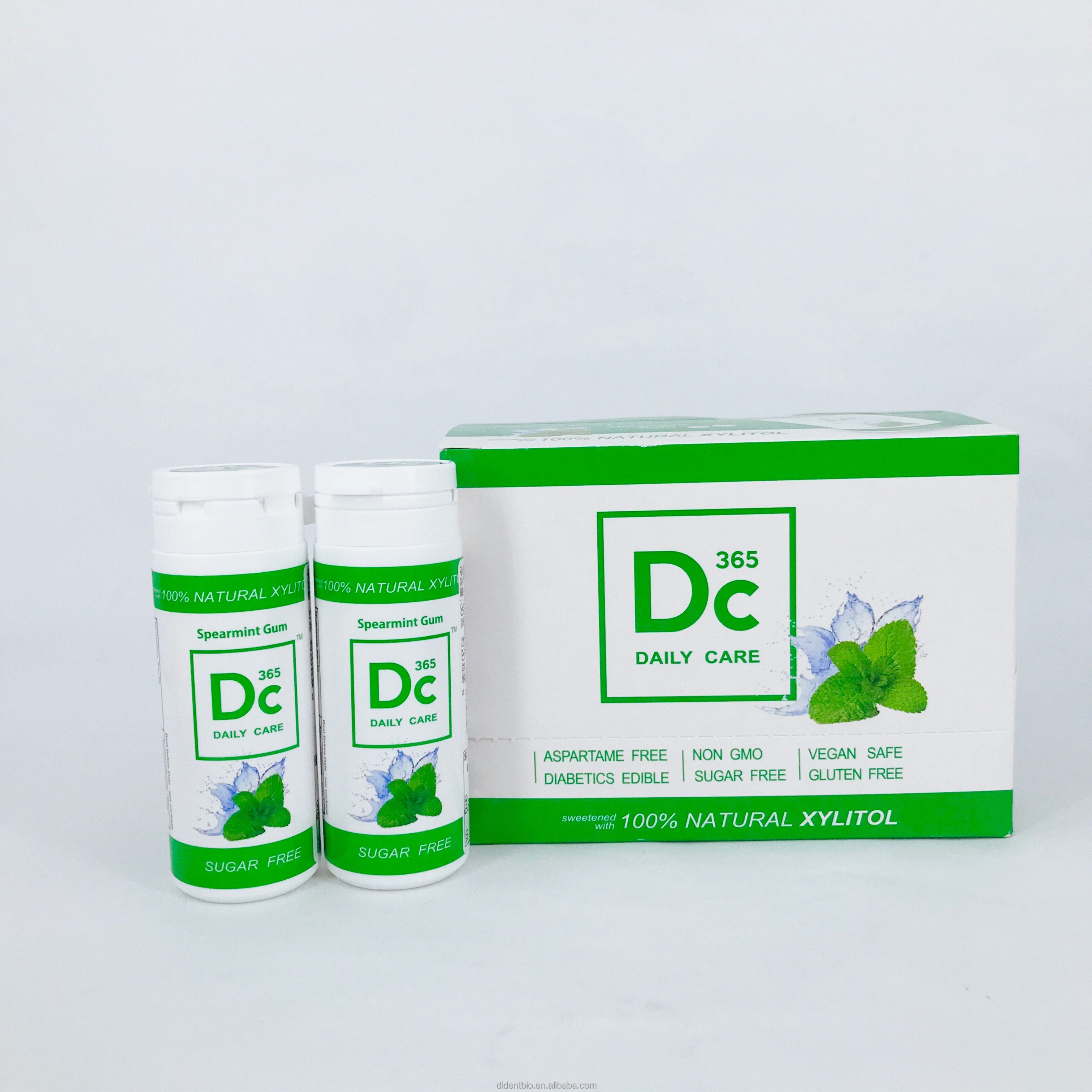 Private Label Service Bottle package 60g 100% Xylitol Chewing Gum
