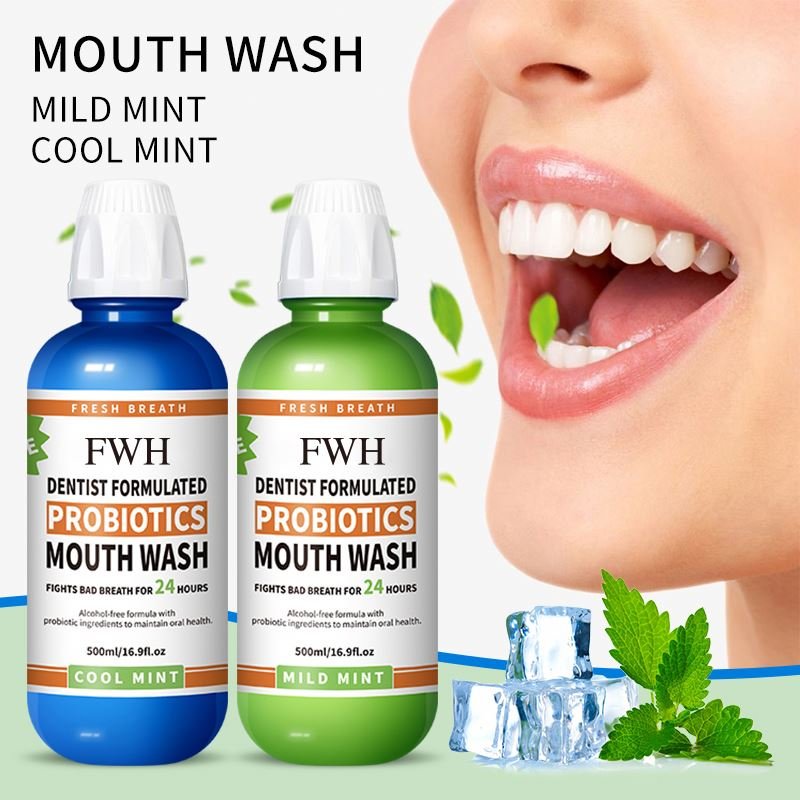 OEM Mouth Wash Probiotic Glacier Refreshing Breath Fresheners Teeth Deep Cleaning Whitening Teeth Mouthwash Oral Care