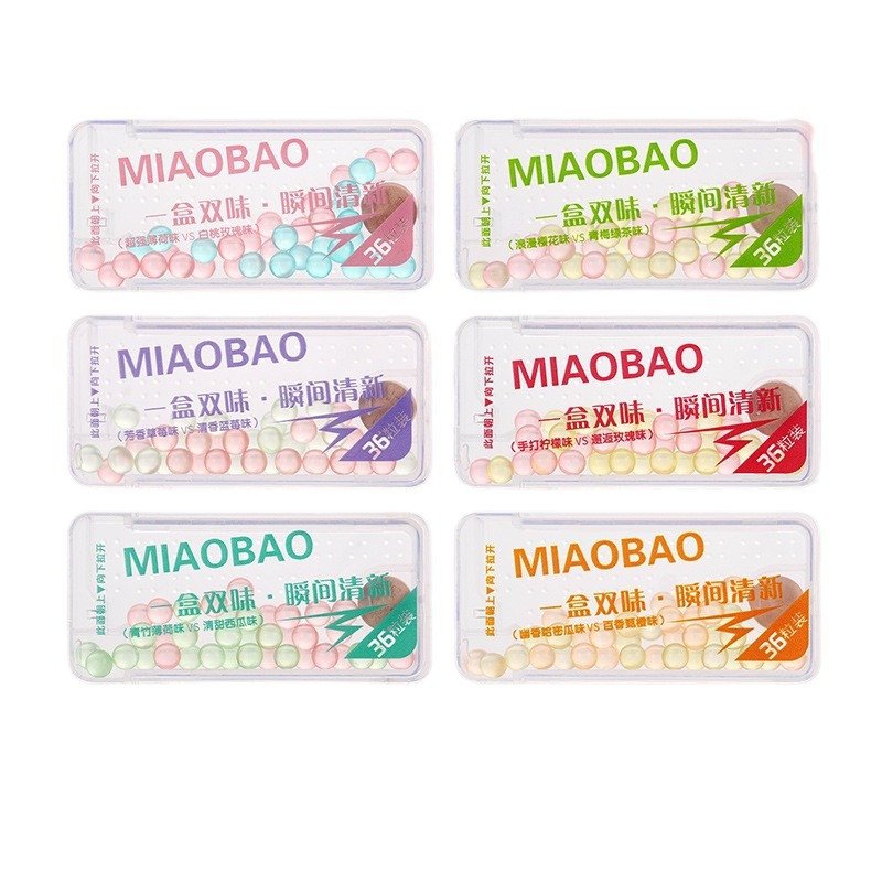 Customized Mint Oral Care Fresh Breath Pills Exploding Pearl Candy Burst Beads Mouth Freshener