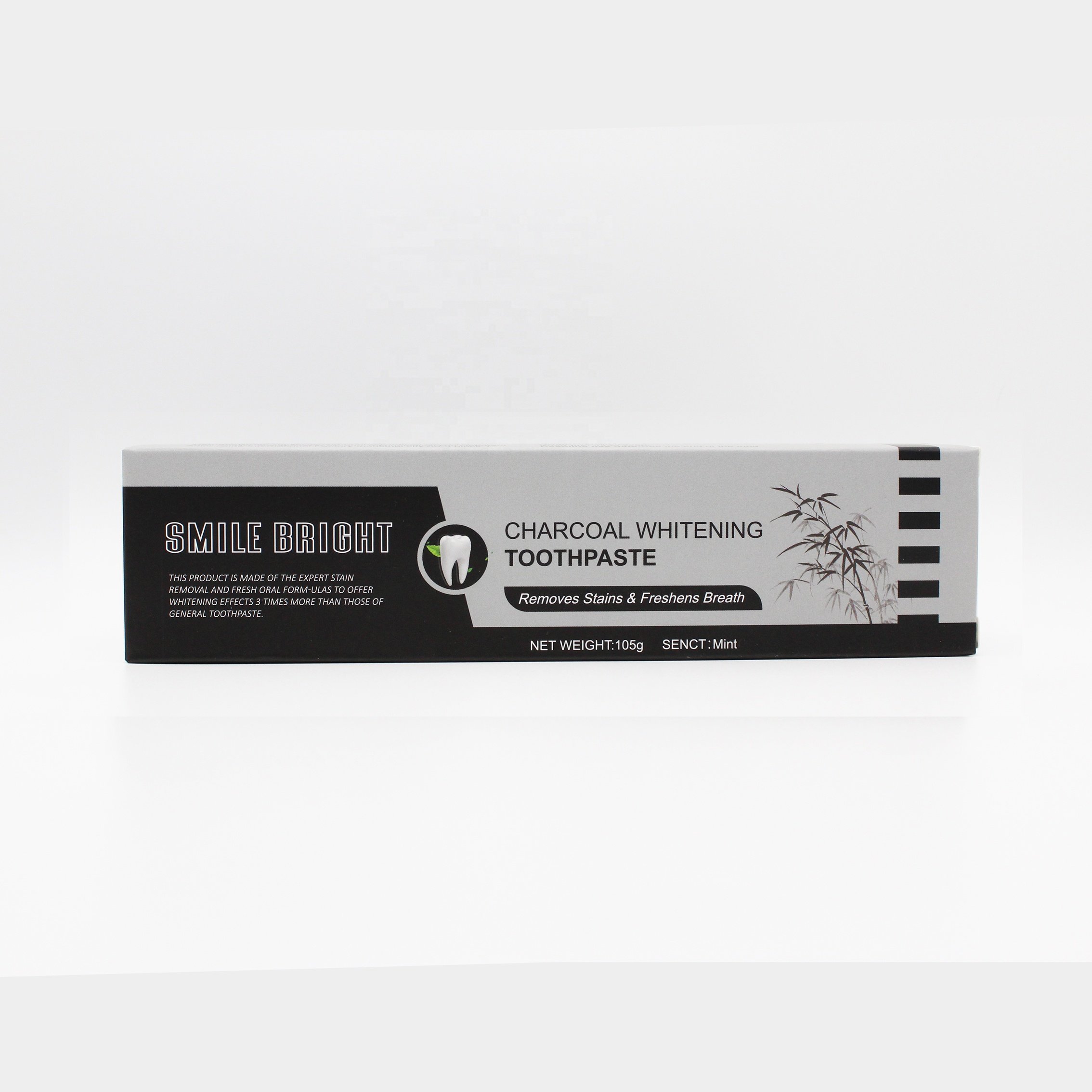 wholesale bamboo charcoal toothpaste teeth whitening private label mint flavor without fluoride bulk activated tooth paste OEM