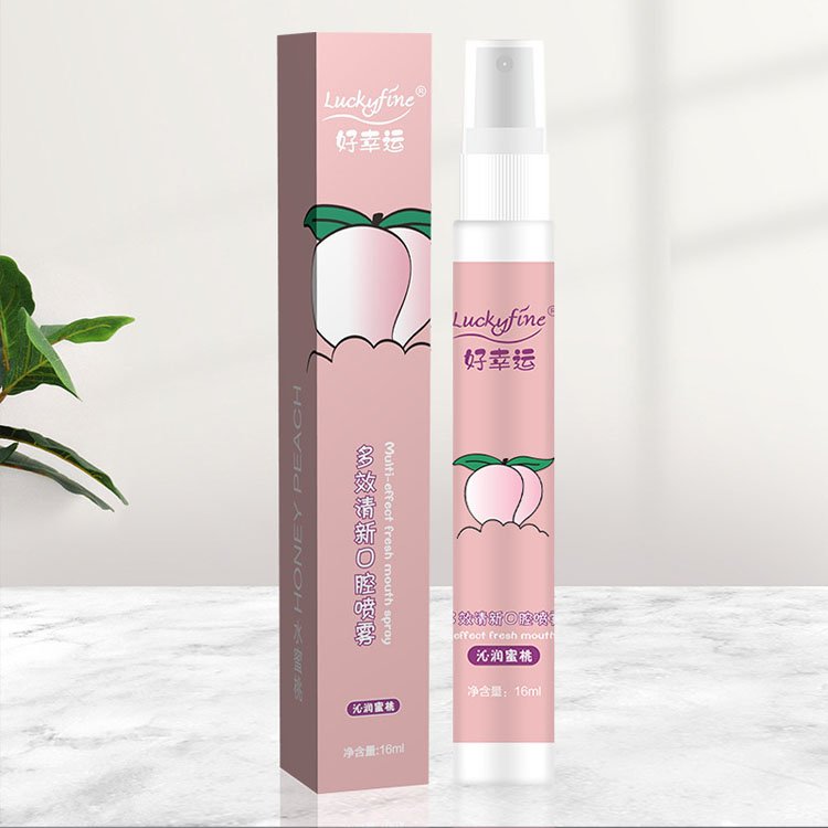 Hot Selling Mint Flavor Portable Oral Refreshing Mouth Spray Peach Scent Mouth Oral Spray Remove Bad Breath