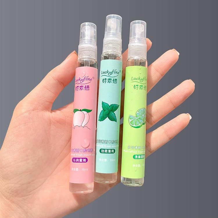 Hot Selling Mint Flavor Portable Oral Refreshing Mouth Spray Peach Scent Mouth Oral Spray Remove Bad Breath
