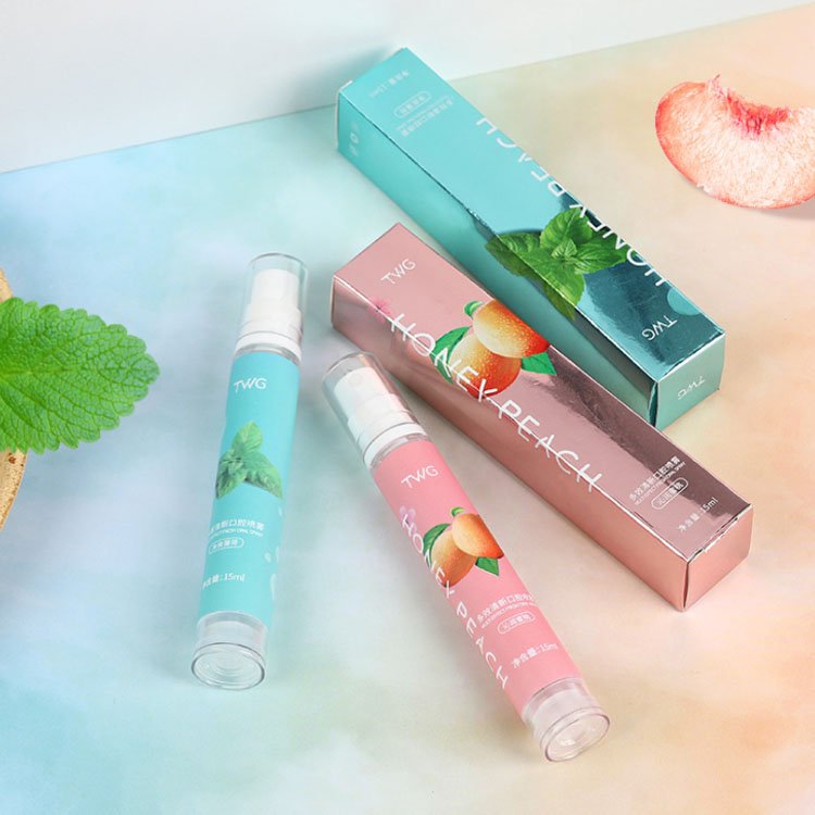 TWG Peach Oral Care 15ml Portable Refreshing Mint Mouth Perfume Breath Freshener Spray For Bad Breath