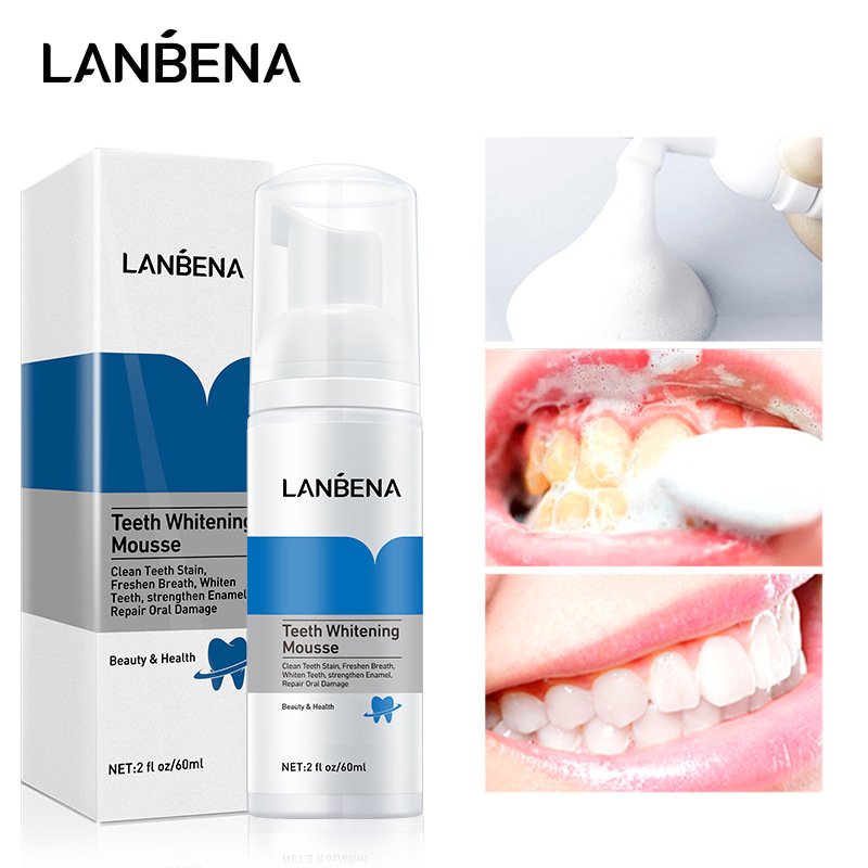 LANBENA Teeth Whitening Freshen Breath Cleaning Teeth Stain Tooth Paste Mousse Foam