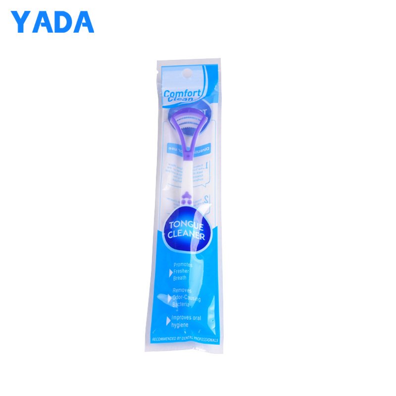 Wholesale Multifunction Reduce Bad breath Silicone Dual Action Tongue Cleaner Brush Tongue Cleaner