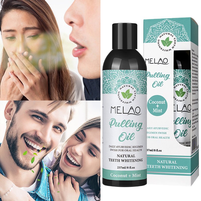 OEM Mouth Wash Oral Care Pulling Oil With Coconut Oil And Peppermint Oil For Oral Health Teeth Whitening Organic Mouthwash